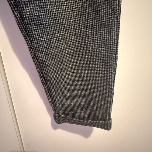 Tweed fabric pants used, size S, black and gray