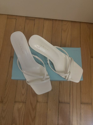 Tsoukalas Shoes white mules size 38 like new