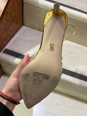Steve Madden Ravaged women's high heel shoes like new, gold
