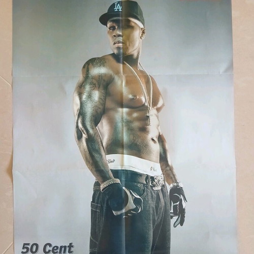 Collectible poster 50 Cent / Drogba like new