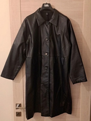 Shein long autumn trench coat, black