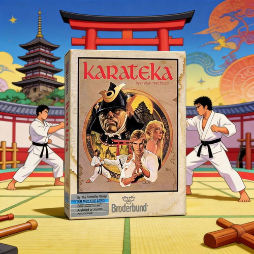 Karateka PC Big Box used, action fighting game by Broderbund