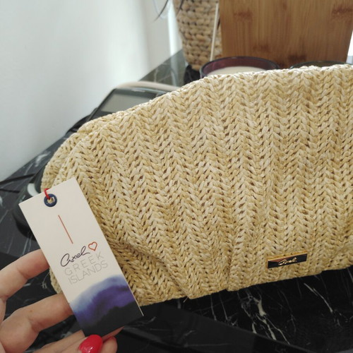 Doca straw pochette new, beige