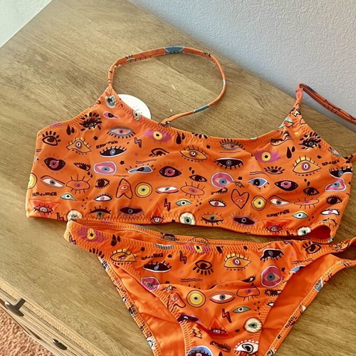 Sun of a Beach Pop Eyes bikini set, multicolor, fit S/M