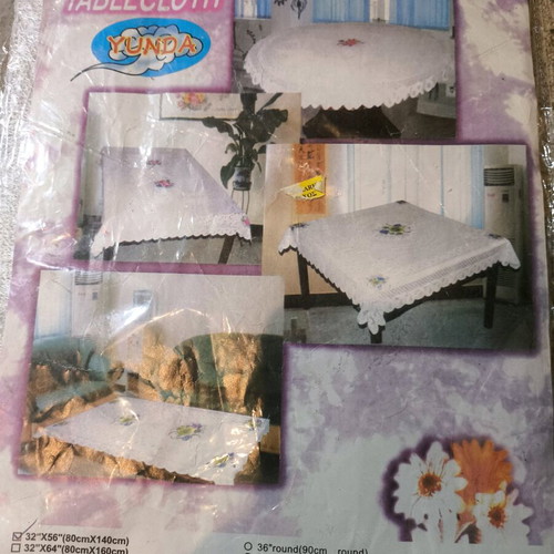 Tablecloth with flowers new, size 80x140cm