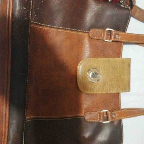 Benetton women's bags, three leather and one felt shirt bag