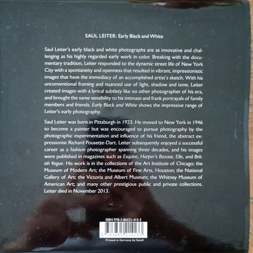 Saul Leiter Early Black and White book like new