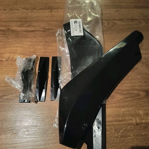 Car spoiler new with side skirts and rear bumper fins