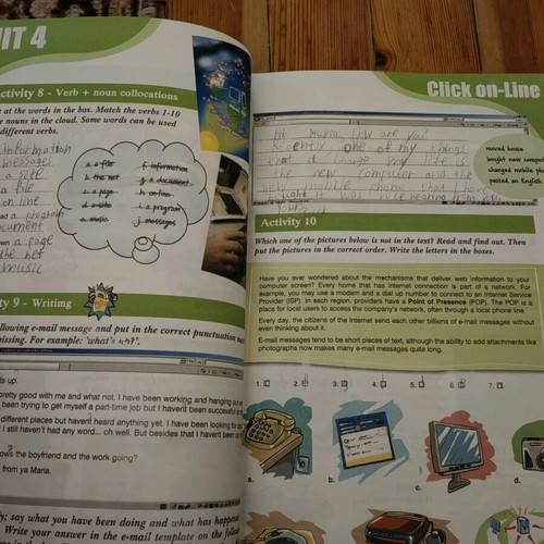Think Teen! Workbook used, 3rd Grade of Junior High School