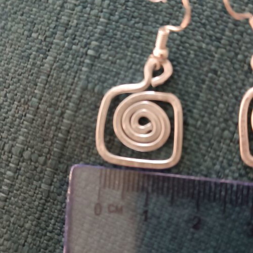 Silver Handmade Earrings from Aluminum Wire, New
