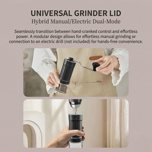 OrkeyDolk Manual Coffee Grinder with Ceramic Conical Blades, 40 Grind Settings, 30g Capacity, Black like new