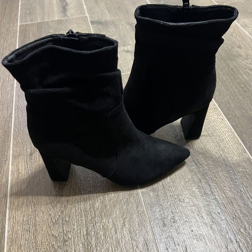 Black high heel ankle boots size 37