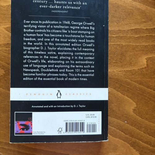 Nineteen Eighty-Four by George Orwell used, cover damaged