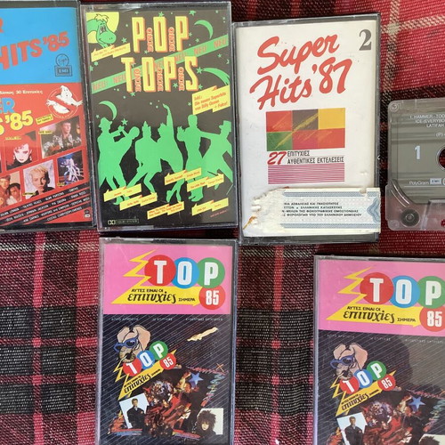 Cassette tapes used, 6 foreign 80s pop hits
