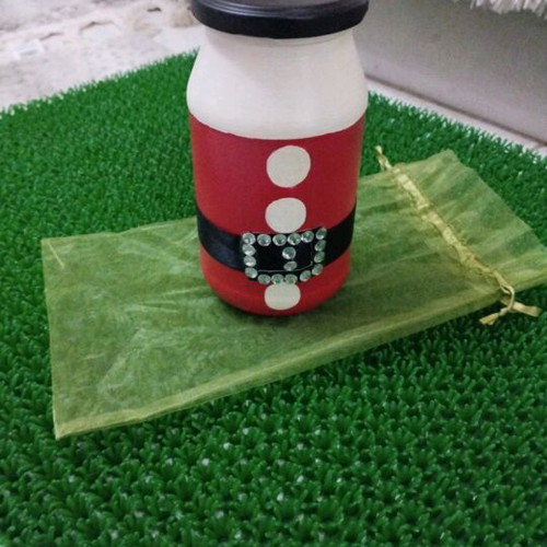 Santa Claus Hand-Painted Jar
