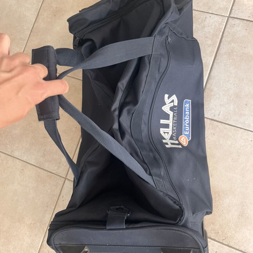 Champion Hellas Basketball Team Sports Bag with Wheels used, blue
