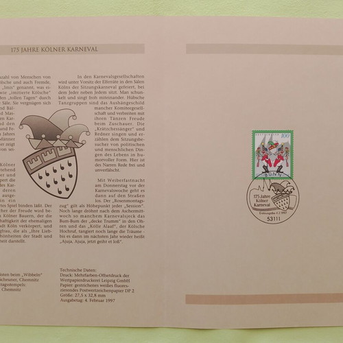 Germany 1997 stamp with Bonn first day cover