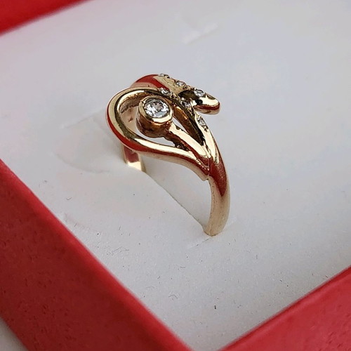 Gold 14K ring used with zircon