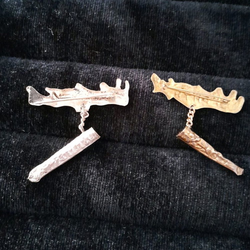 Silver Cretan pins set from old bombonieres