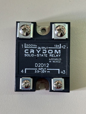 DC Solid State Crydom D2D12 Relay 3.5V to 32V Input 200VDC 12A Load like new