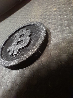Btc coin new, 3d printed double size of 2 euro