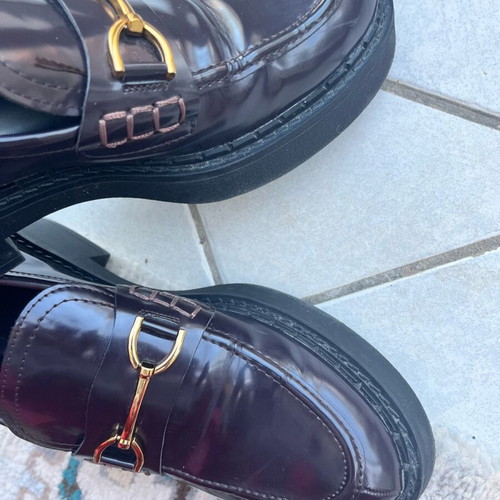 Zara moccasins burgundy size 40 used, very good condition