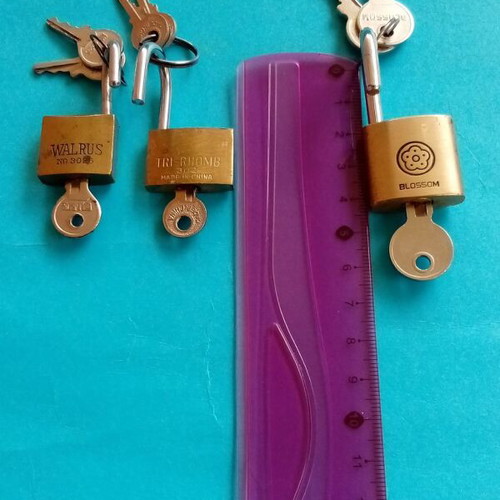 Padlocks used, set of 3 pieces