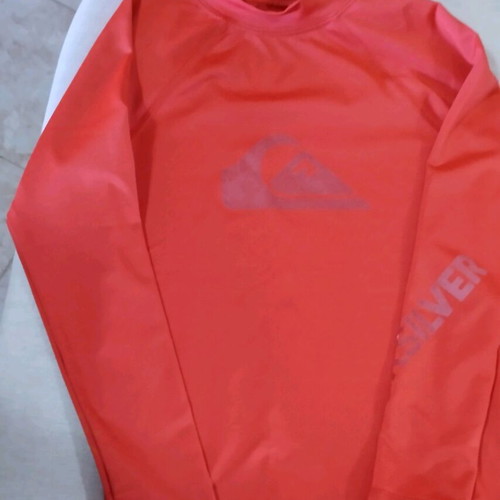Quiksilver beach shirt used, red, long sleeve, size 5 years