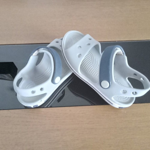 Crocs sandals used, boys' size 25-26, grey and blue