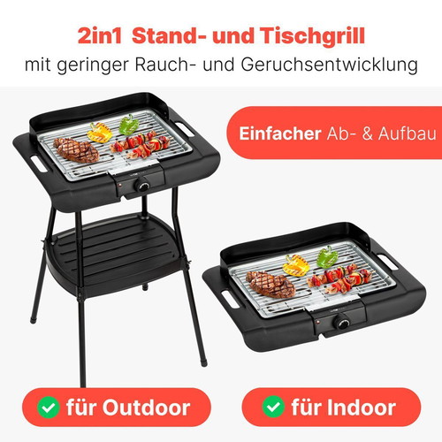 Clatronic Electric Standing Grill BQS 3842 2000W new