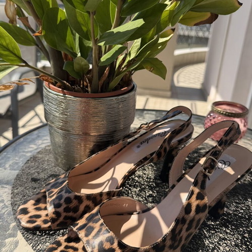 Leopard print heels, size 41