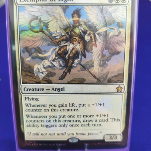 Magic the Gathering Exemplar of Light foil card like new