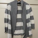 Striped cardigan white-gray size small like new