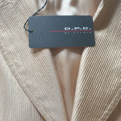 RoccoBarocco top and trousers set with D.P.G. jacket, gold and beige