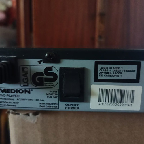 DVD player like new without remote control