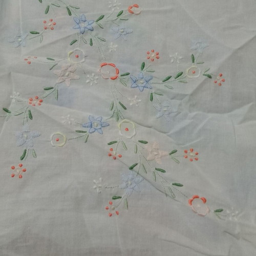 Tablecloth with colorful pastel flowers, new