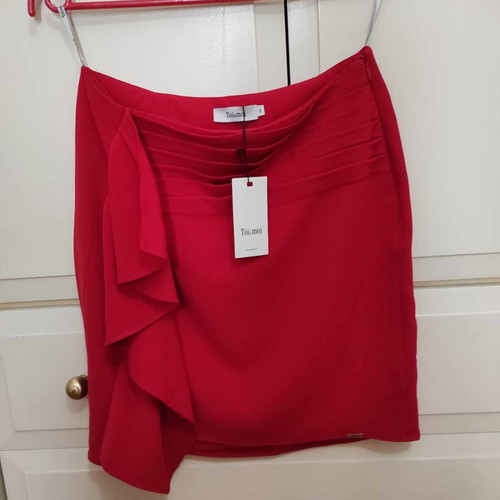 Toi&Moi skirt and blouse set new, red, size small