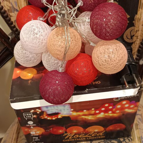 Led fabric string lights 20 pcs Rose warm 2.85m IP44