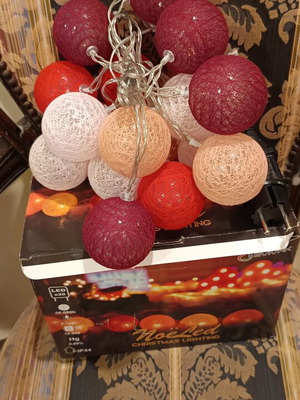 Led fabric string lights 20 pcs Rose warm 2.85m IP44