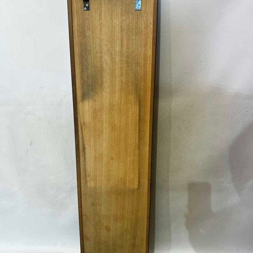 Wooden wall coat rack used, black 122.5x29.5 cm