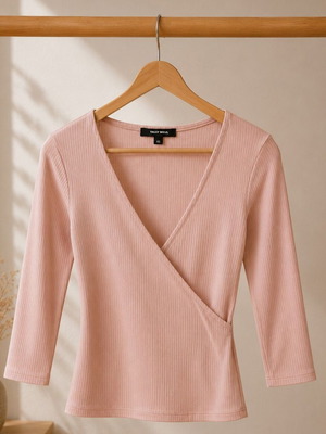 Tally Weijl pink 3/4 sleeve shirt like new, XS