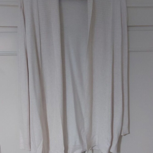 Mango cotton cardigan like new, size L, beige ecru
