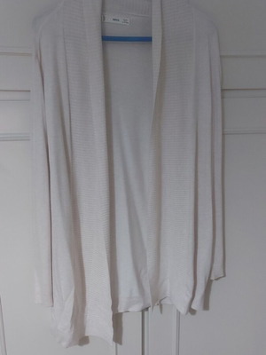 Mango cotton cardigan like new, size L, beige ecru