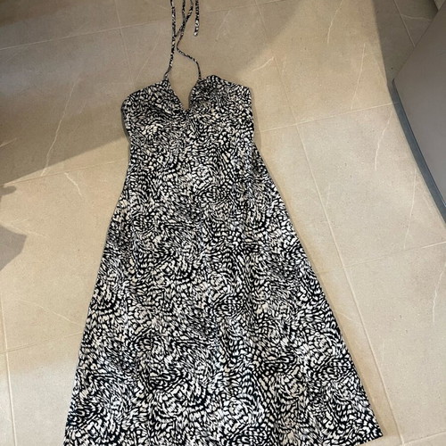H&M long dress new, black and white, size M