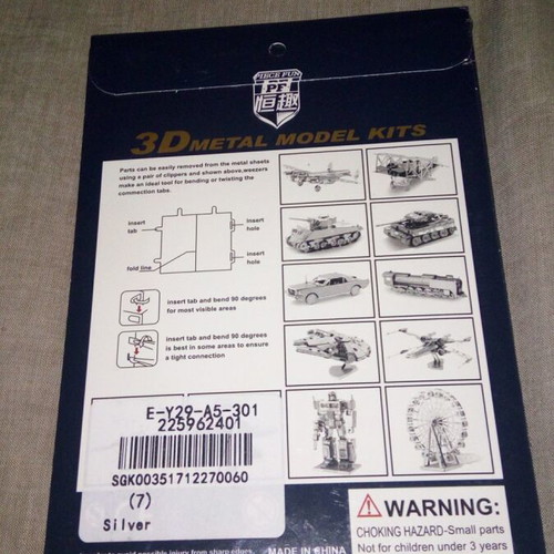 Piece Fun 3D Metal Model Kit Klingon Vorcha Attack Cruiser