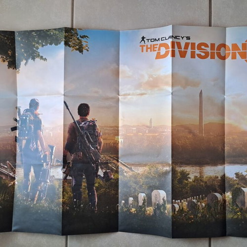 The Division 2 poster and artbook with Washington, D.C. city map