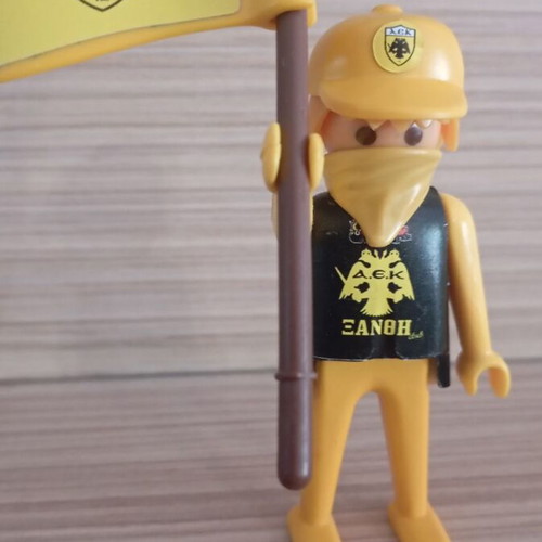 Playmobil AEK Fan Figure like new with team flag