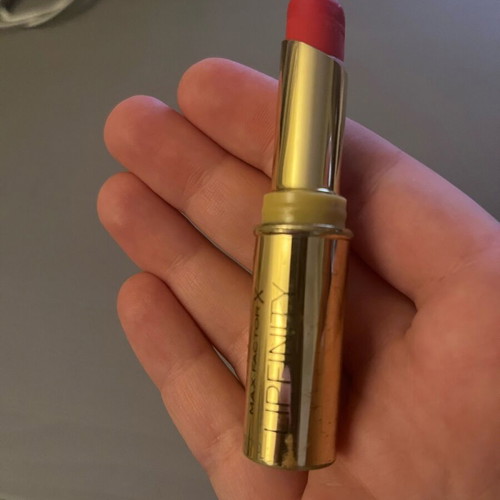 Max Factor red lipstick used