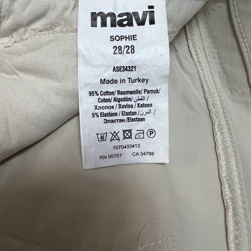 Mavi (Sophie) beige pants like new with beads, size 28/28