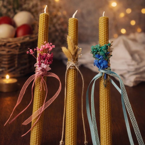 Premium candles made of pure beeswax new